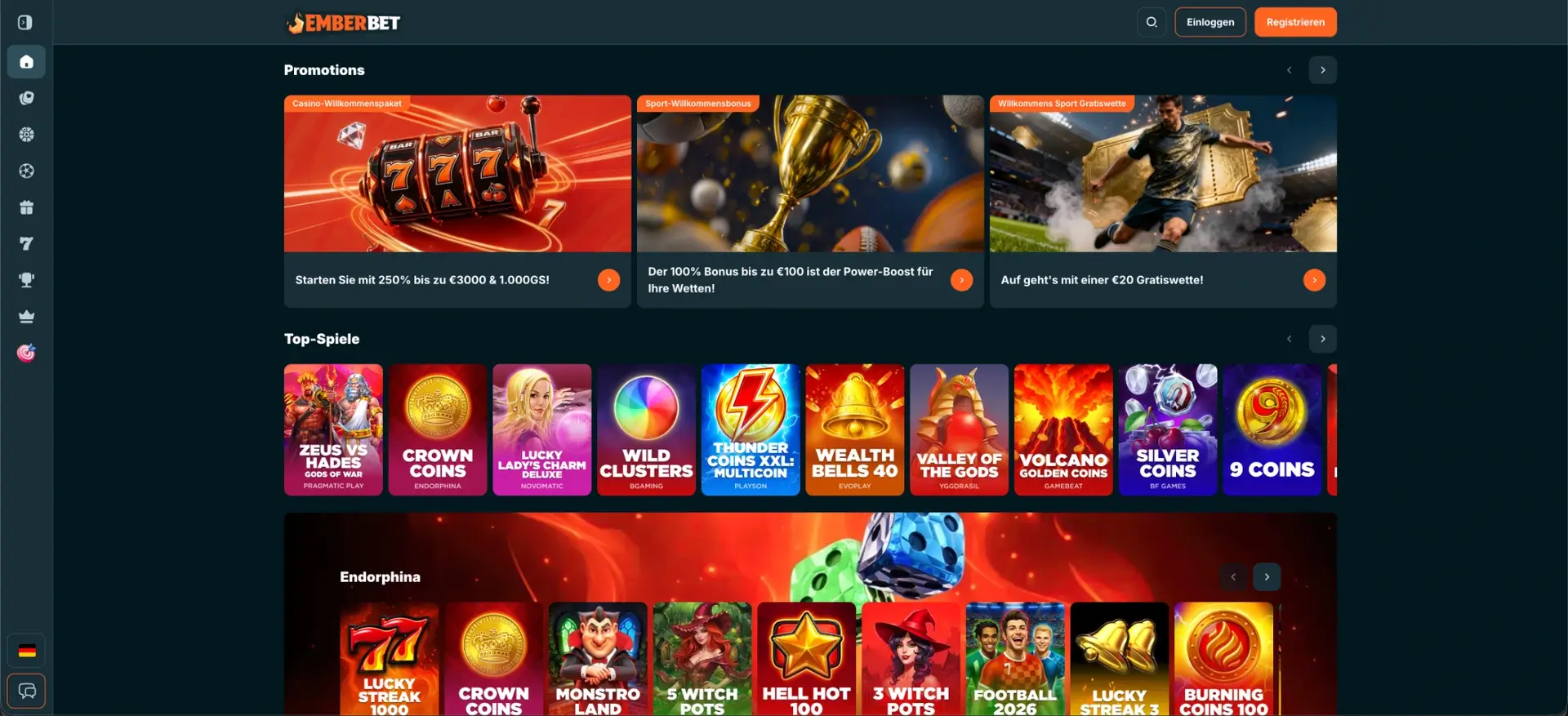 EmberBet promotion selection and bonus offers